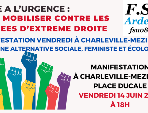 Rassemblement contre les idées d’extrême droite le vendredi 14 juin