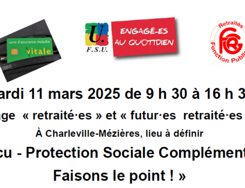 stage FSU pour les retraité·es et futur·es retraité·es du mardi 11 mars 2025 à Charleville-Mézières